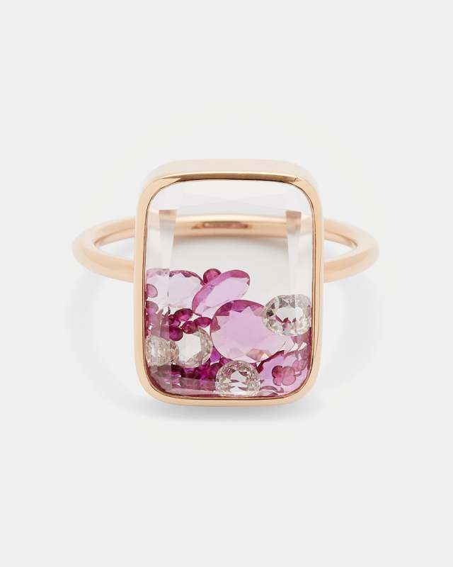 Ten Fourteen Ruby Shaker Ring in 18k Pink Gold